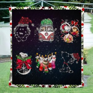 Snoopy Christmas Day 3D Quilt  Quilt